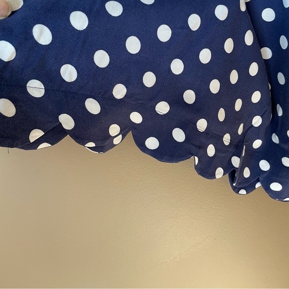 MINKPINK Women’s Blue with White Polka Dots Dress. Scalloped hem. 100% Viscose - Picture 13 of 14